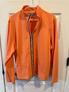 Koret Orange Zip-Up Men's Sweater Jacket